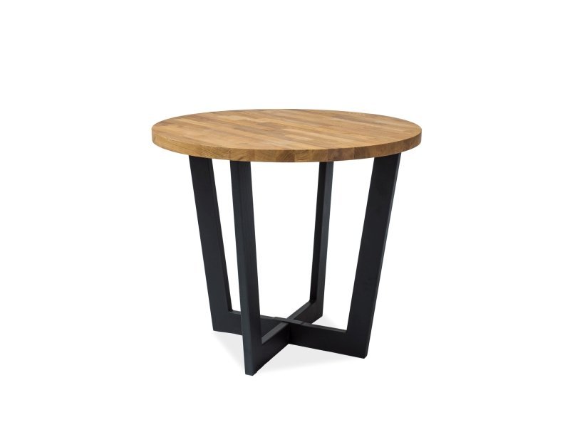 Valgomojo stalas CONO, 90 cm, ąžuolo/juoda - 1