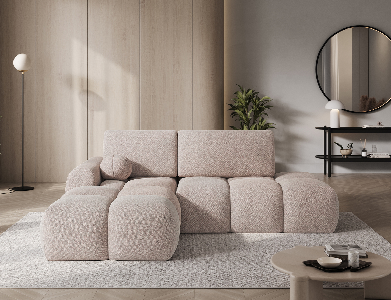 Kampinė sofa Vittario, šviesiai ruda sp., kairinė, 170 x 227 cm x 95 cm-1