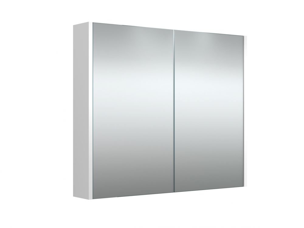 Vonios spintelė RB BATHROOM, pakabinama,su veidrodž., baltos sp. 80x65x12 cm