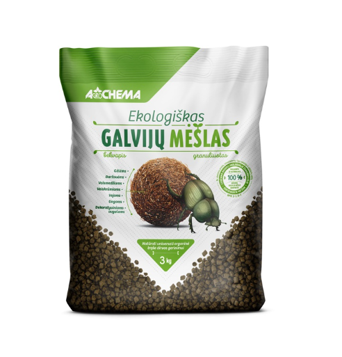 Granuliuotas galvijų mėšlas, 3 kg-0