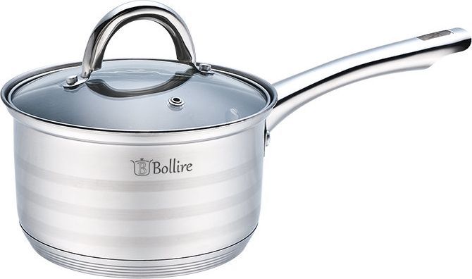 Prikaistuvis su stikliniu dangčiu BOLLIRE, nerūdijančio plieno, 16 cm, 1,6 L-0