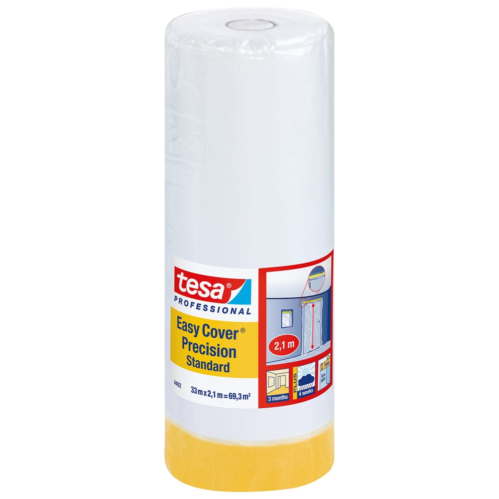 Apsauginė dažymo plėvelė su lipnia juosta TESA PRECISION STANDARD, 33m x 2,1 m-0