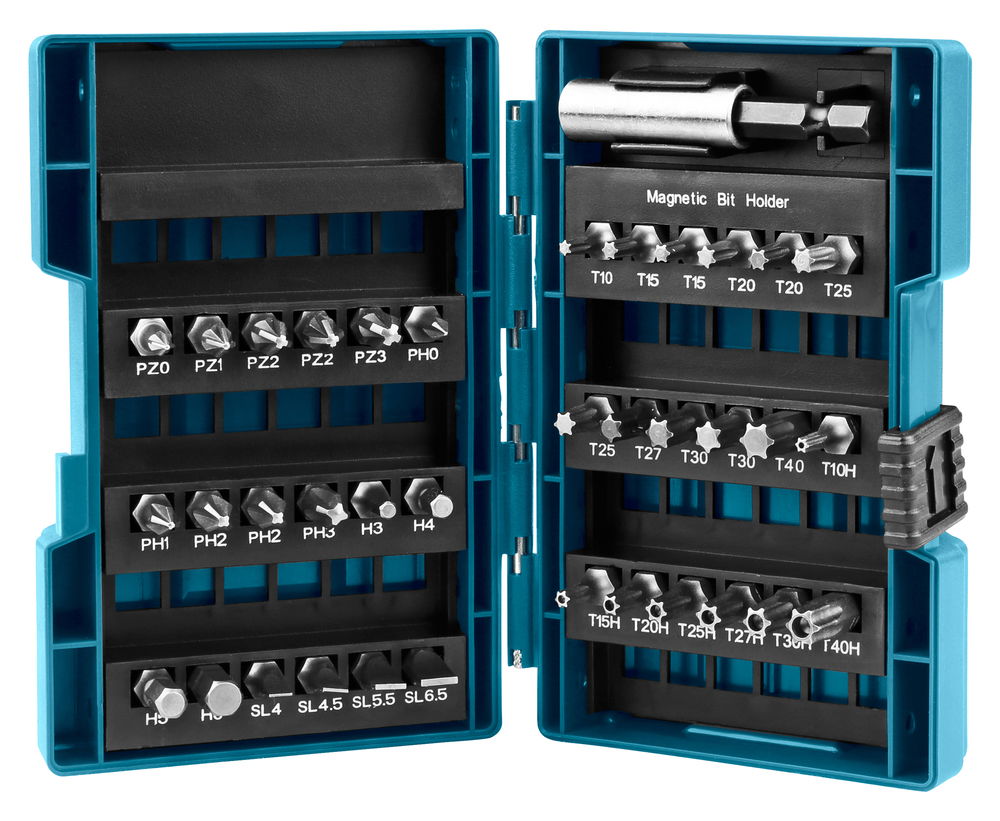 Sukimo antgalių rinkinys MAKITA, 1/4", su magnetiniu laikikliu, 37 vnt.-0