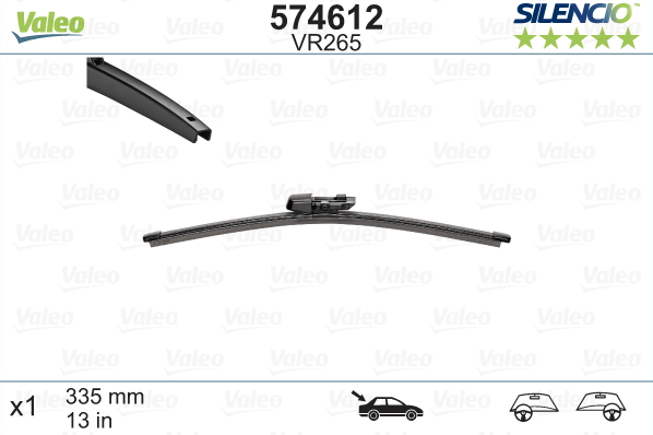 Automobilinis valytuvas VALEO SILENCIO SEAT, SKODA, VW, 335 mm