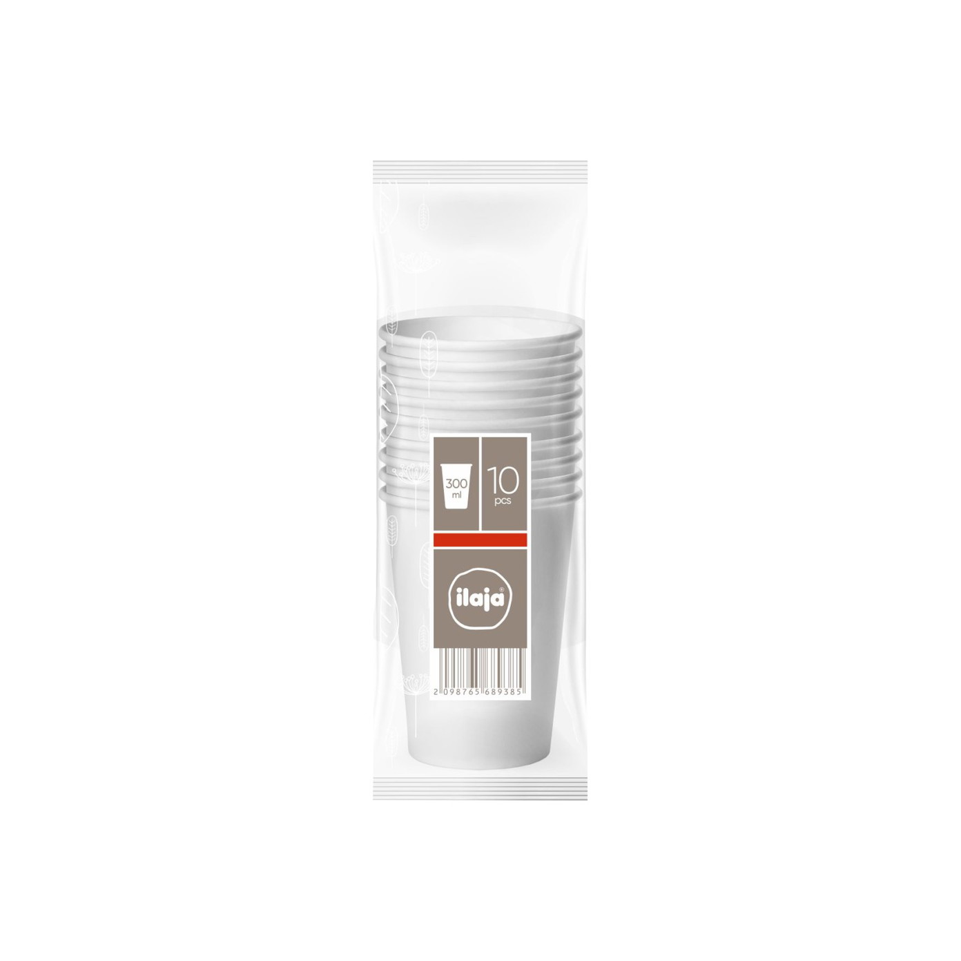 Vienkartiniai puodeliai ILAJA WHITE, 230 ml,10 vnt-0