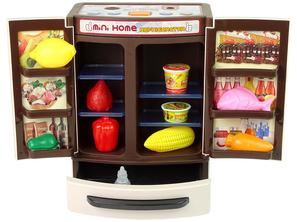Žaislinis šaldytuvas su maistu ir efektais - 6