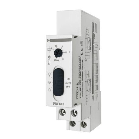 Laiptų apšvietimo relė, 3 darbo rėžimai, 3 ar 4 laidų pajungimas, IP20 220-240V AC 50/60Hz-0