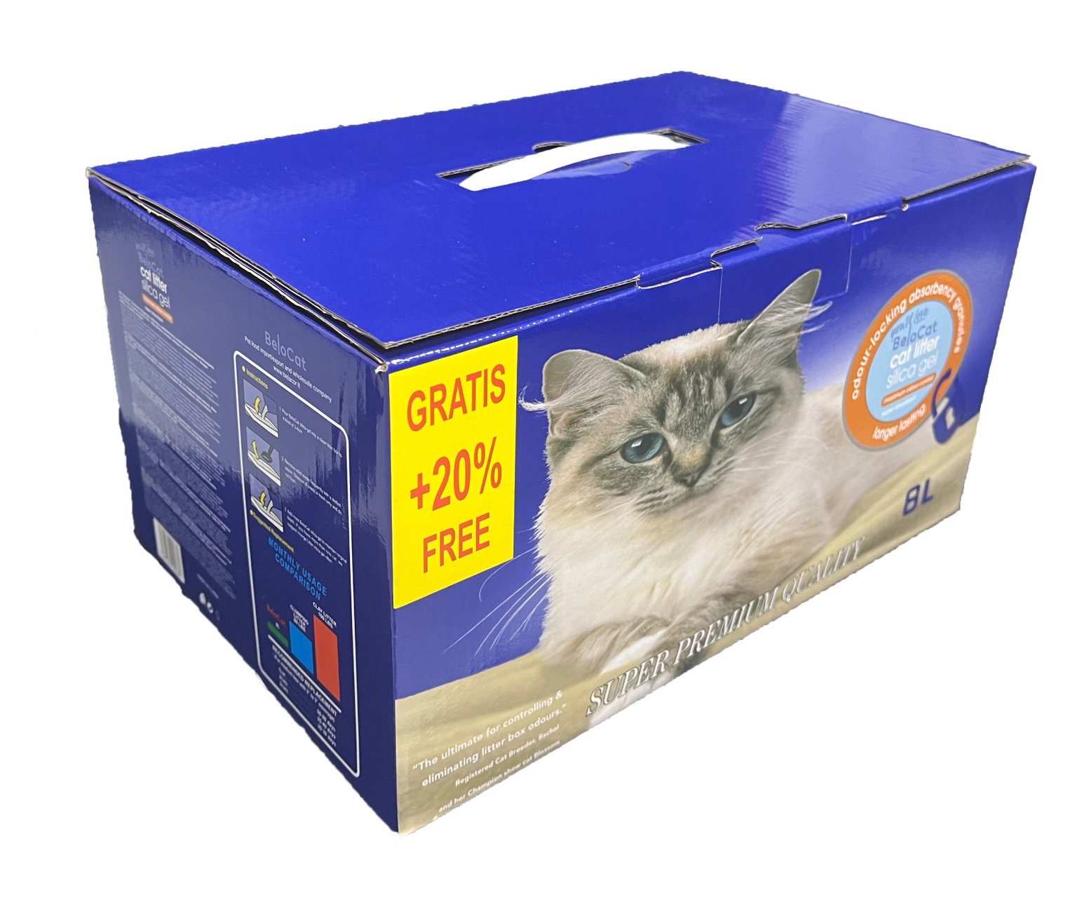 Silikoninio kraiko dėžė katėms BeloCat, 2 vnt x 4 l-0