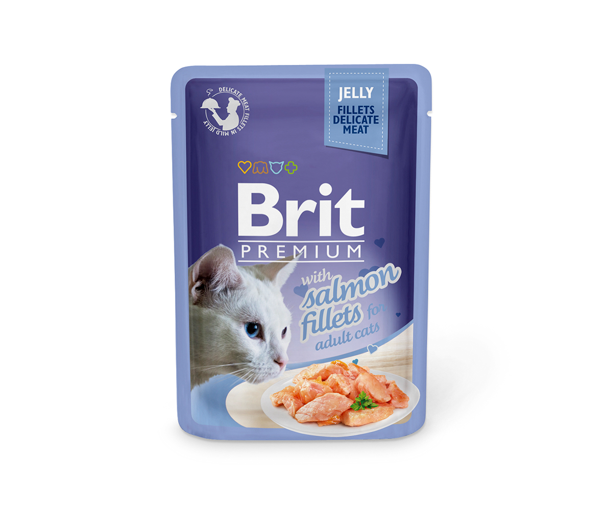 Konservuotas ėdalas katėms Brit Premium Cat Delicate Salmon in Jelly, 85 g