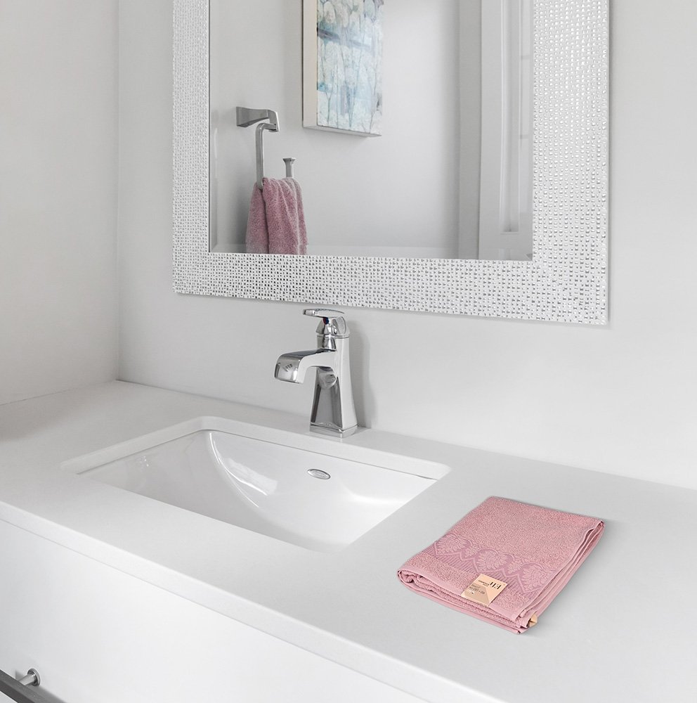 Vonios rankšluostis ELDORADO, rožinės sp., 60 x 130 cm, 100 % medvilnė - 2