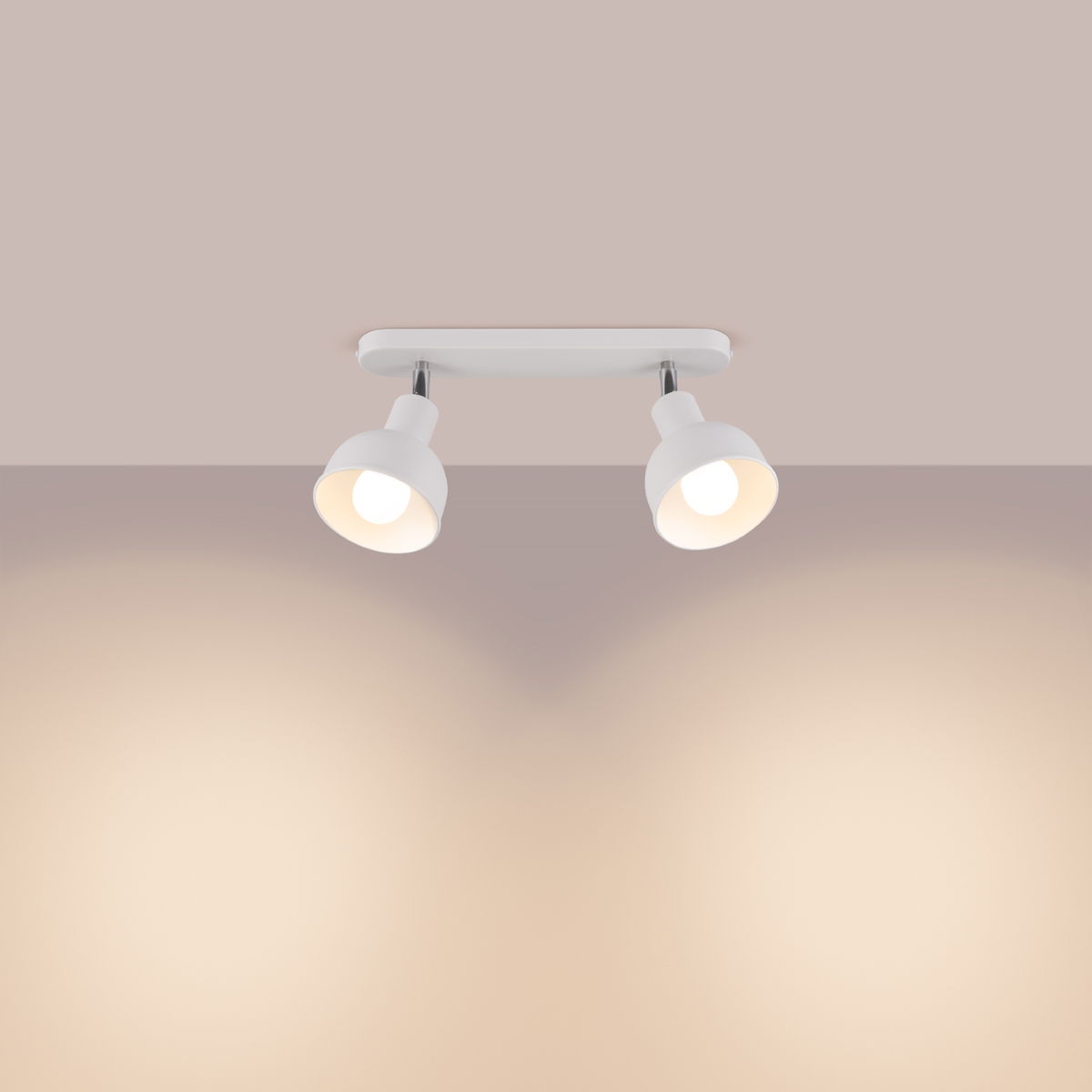 Lubinis šviestuvas SOLLUX ELBA 2, 2xE27, max 15 W LED, baltas - 3