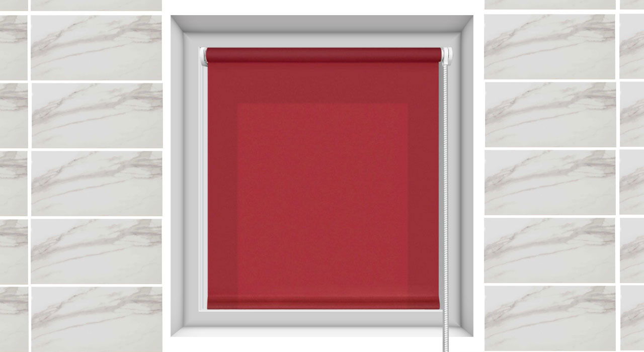 Klasikinė ritininė užuolaida DEKORIKA, raudonos sp., Ø 25 mm, 200 x 175 cm, 100 % PES-1