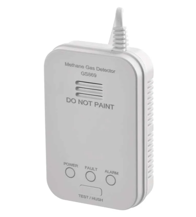 Dujų nuotekio detektorius, 85 dB, 230 V, IPX2D, baltas-0