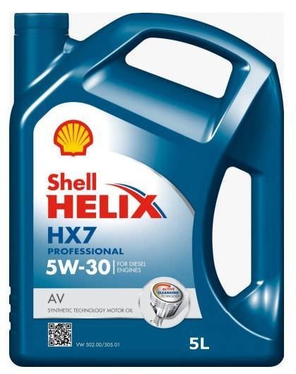 Automobilinė variklio alyva SHELL HELIX HX7 PROFESSIONAL AV 5W-30, 5 l