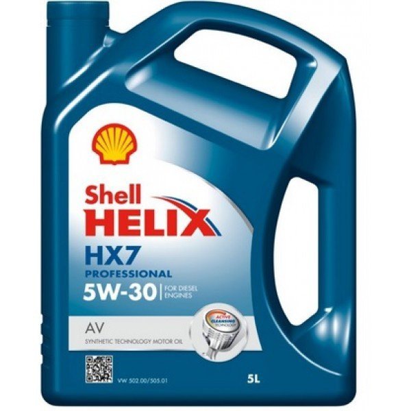 Automobilinė variklio alyva SHELL HELIX HX7 PROFESSIONAL AV 5W-30, 5 l