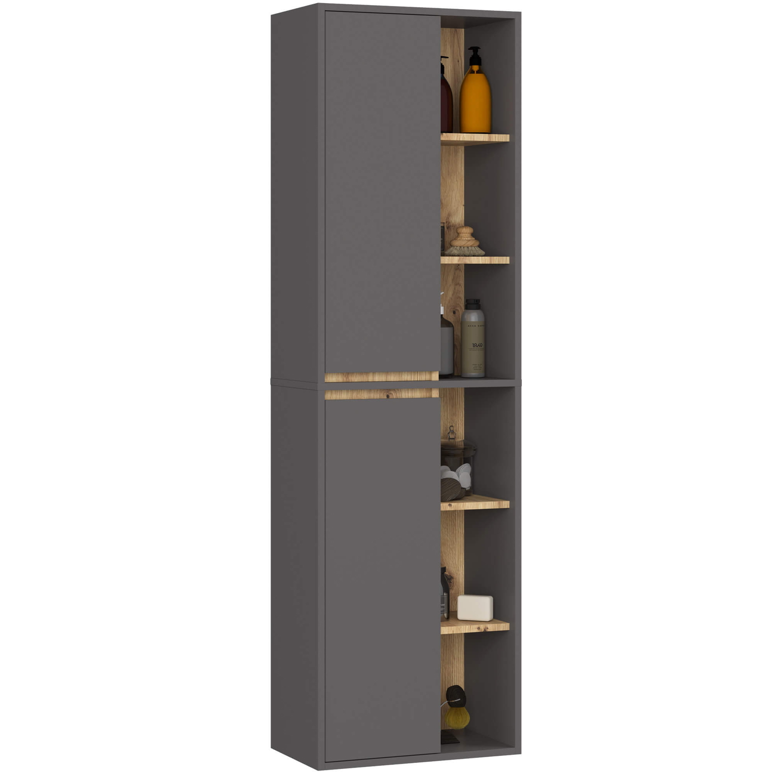 Vonios kambario baldų komplektas Akord Furniture Factory Vami, ąžuolo sp., 30 cm x 50 cm x 170 cm - 7