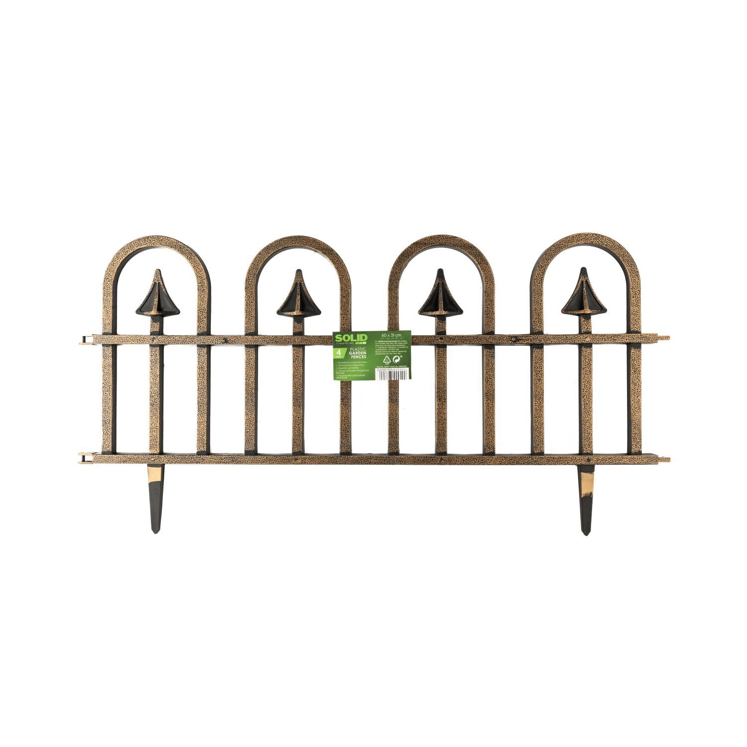 Dekoratyvinė sodo tvorelė SOLID, 60 x 30cm, 4 vnt-0