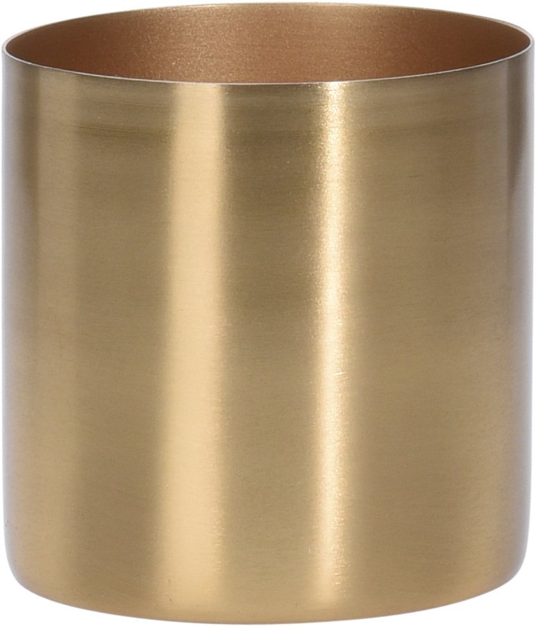Dekoratyvinis metalinis indas FLOWER, aukso sp., 9 cm