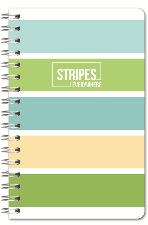 Užrašų knygutė su spirale langeliais A6 80 lapų STRIPES-1