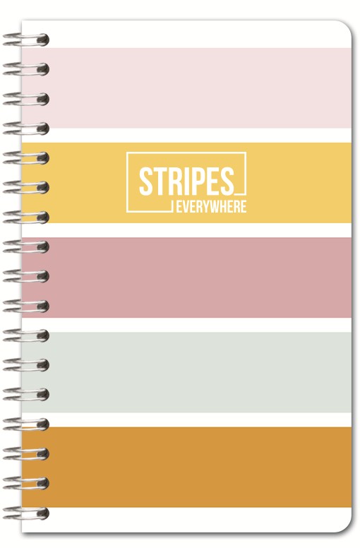 Užrašų knygutė su spirale langeliais A6 80 lapų STRIPES - 3