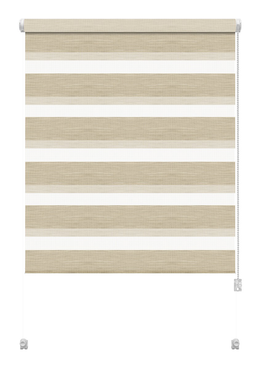 Klasikinė ritininė užuolaida ZEBRA, šviesiai rudos spalvos 750, 140 x 170 cm-0