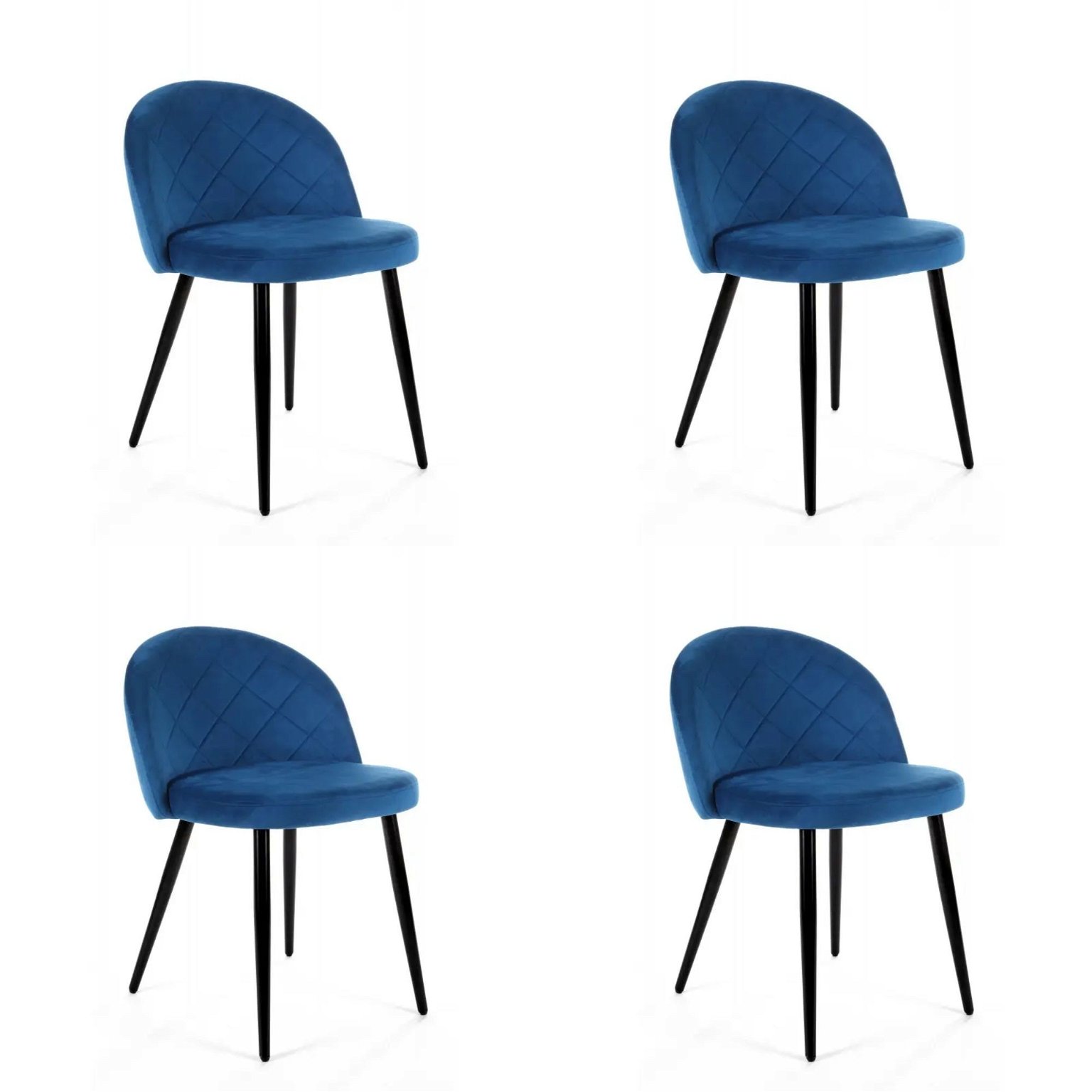 4-ių kėdžių komplaktas SJ.077, tamsiai mėlyna - 2