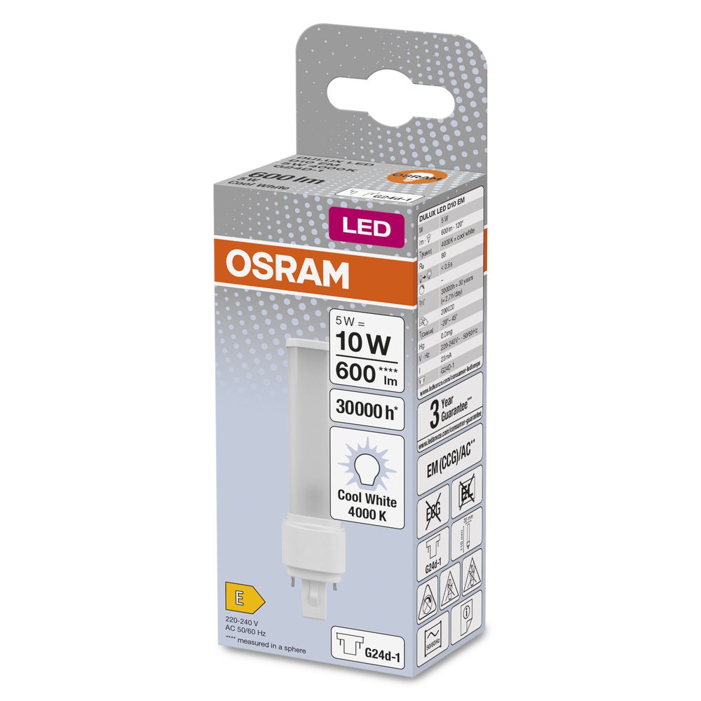 LED lemputė OSRAM Dulux, G24D-1, 5W - 3