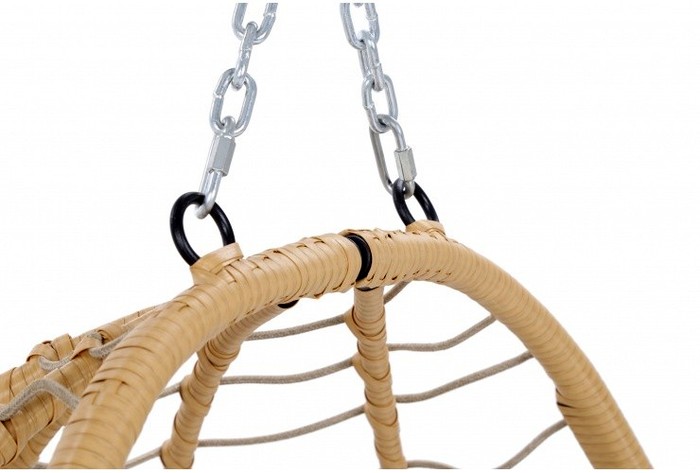 Pakabinamas krėslas Lugo, Black / Beige-1