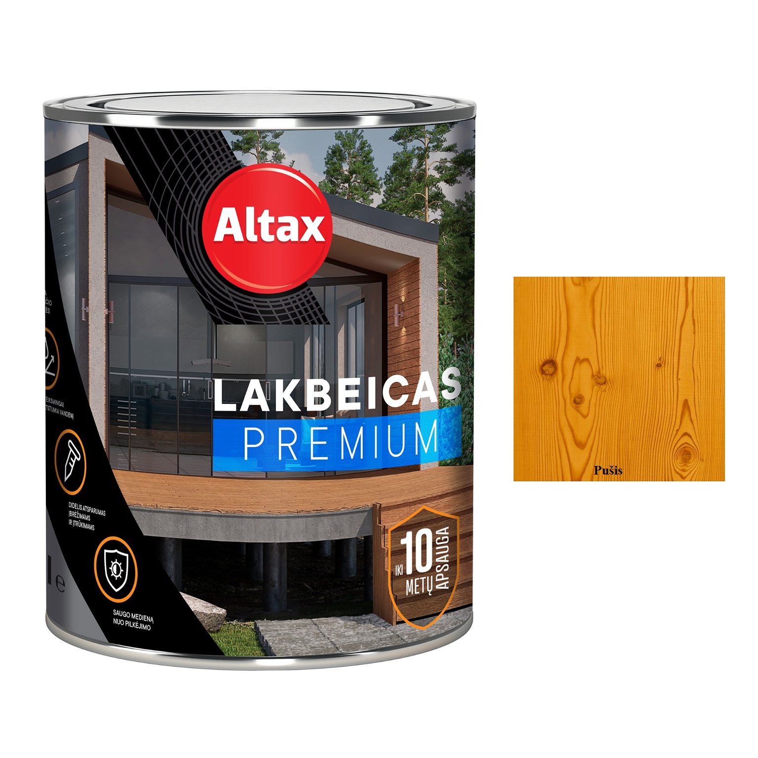 Medienos lakas su beicu ALTAX Premium, pūšies sp., 750 ml