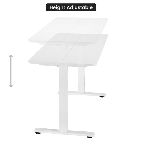 Reguliuojamo aukščio stalas Up Up Frigg, baltos sp., 120 x 60, 72 - 119 cm - 5