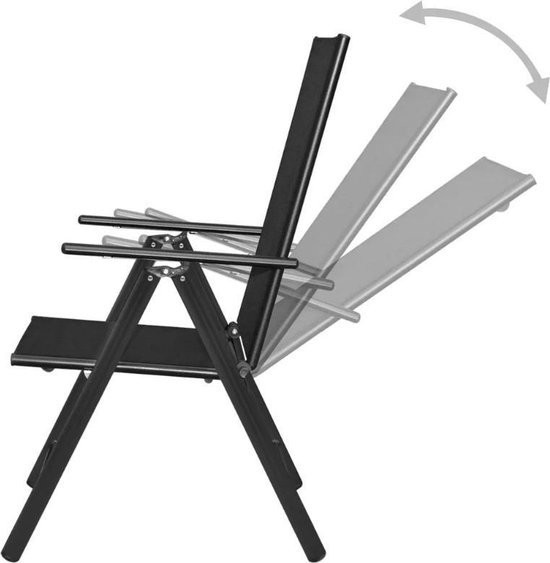 Lauko kėdė, 55 x 68 x 100 cm, juodos sp. - 2