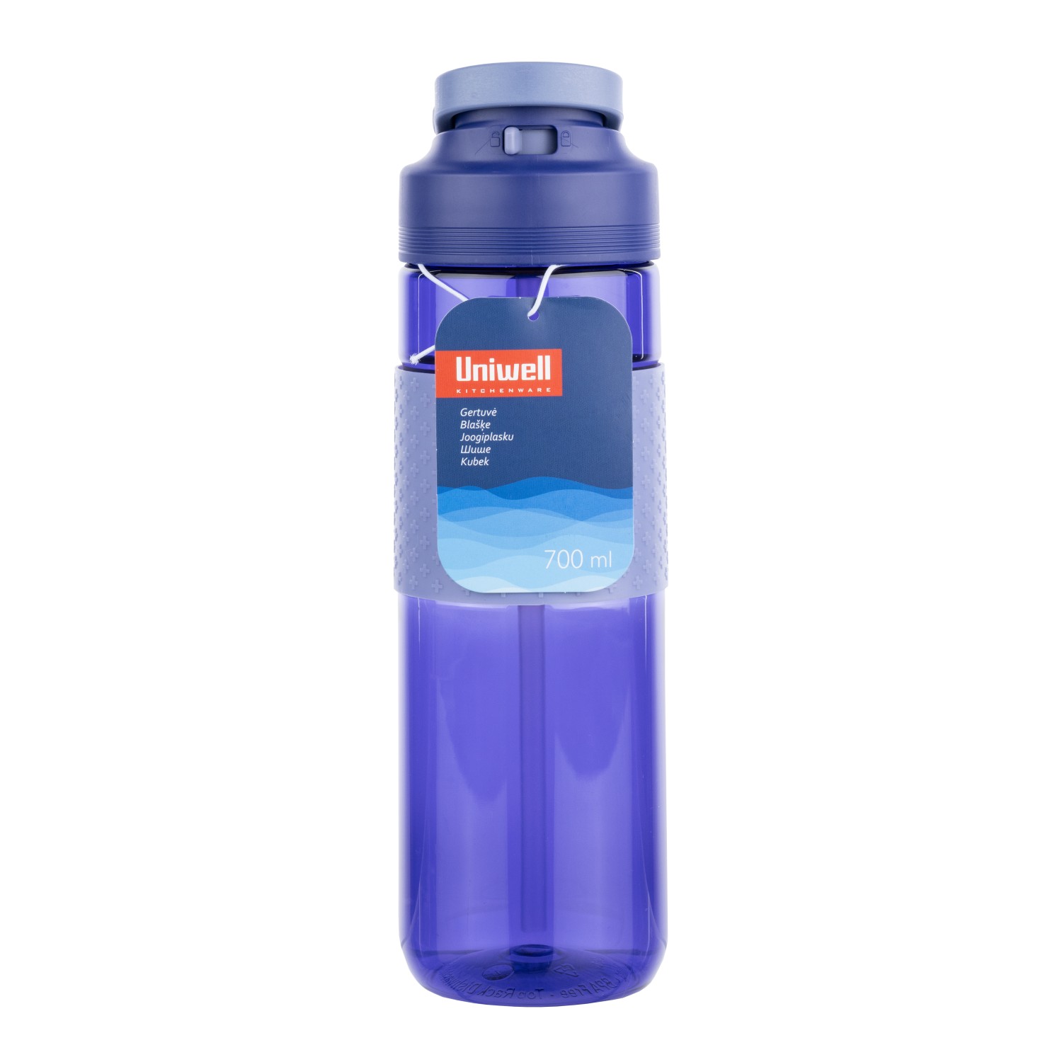 Gertuvė su šiaudeliu UNIWELL RED BLUE, 700 ml-0