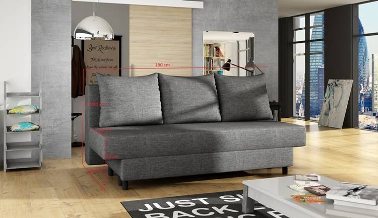 Sofa Amaza, pilka - 2
