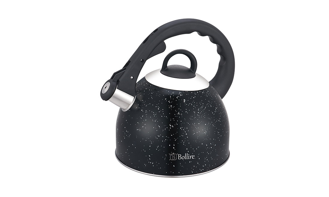 Virdulys su švilpuku BOLLIRE, juodos sp., 2,5 L-0