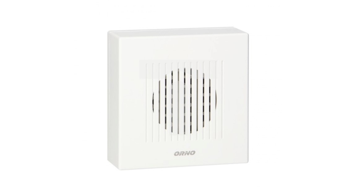 Laidinis durų skambutis ORNO 1 tono, 80dB, IP20, baltos sp.-0