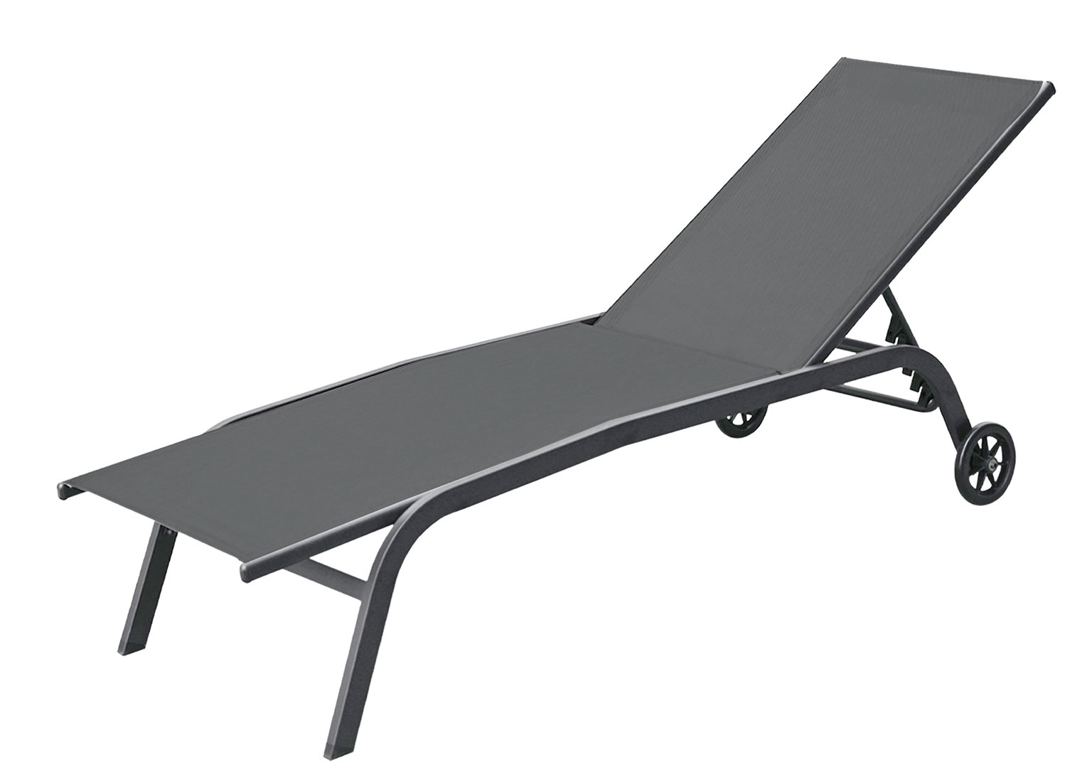 Sodo gultas su ratukais VIVA, antracito sp., 190 x 55 x 35 cm-0