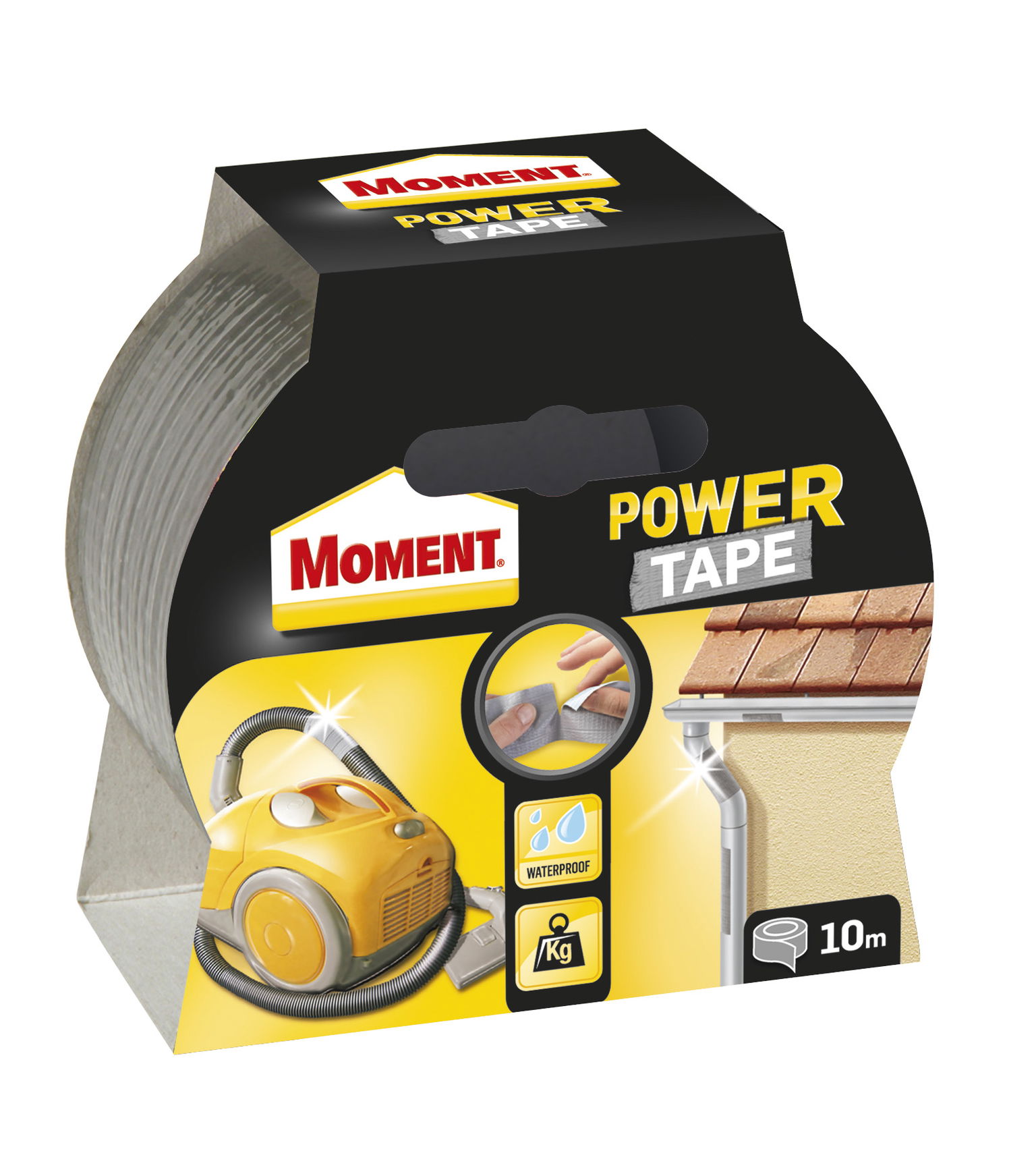Lipni juosta MOMENT PowerTape Silver, vienpusė, 10 m, sidabro sp.-0