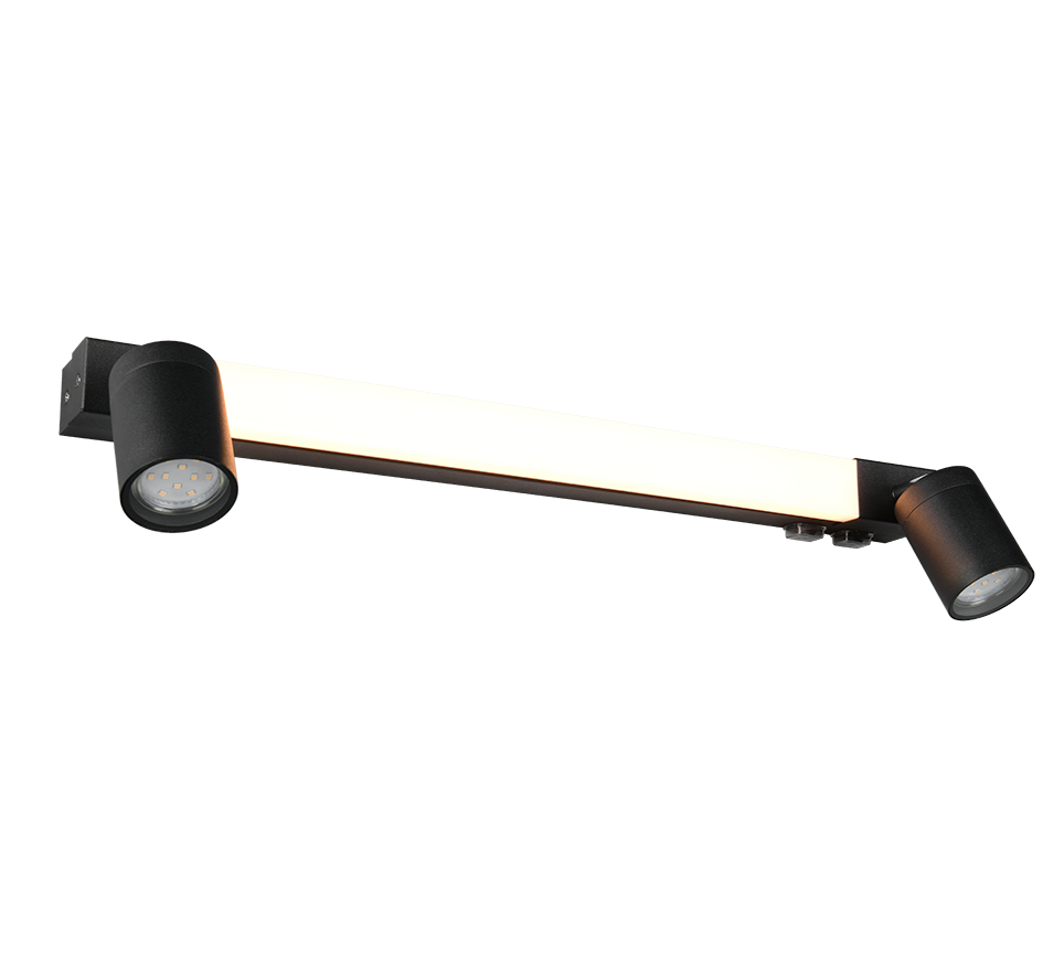 Veidrodžių LED šviestuvas TRIO ENRICO IP44 voniai 6,5W 620lm 2300/3000/4000K + 2xGU10 60cm-1