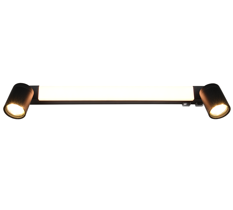 Veidrodžių LED šviestuvas TRIO ENRICO IP44 voniai 6,5W 620lm 2300/3000/4000K + 2xGU10 60cm - 5