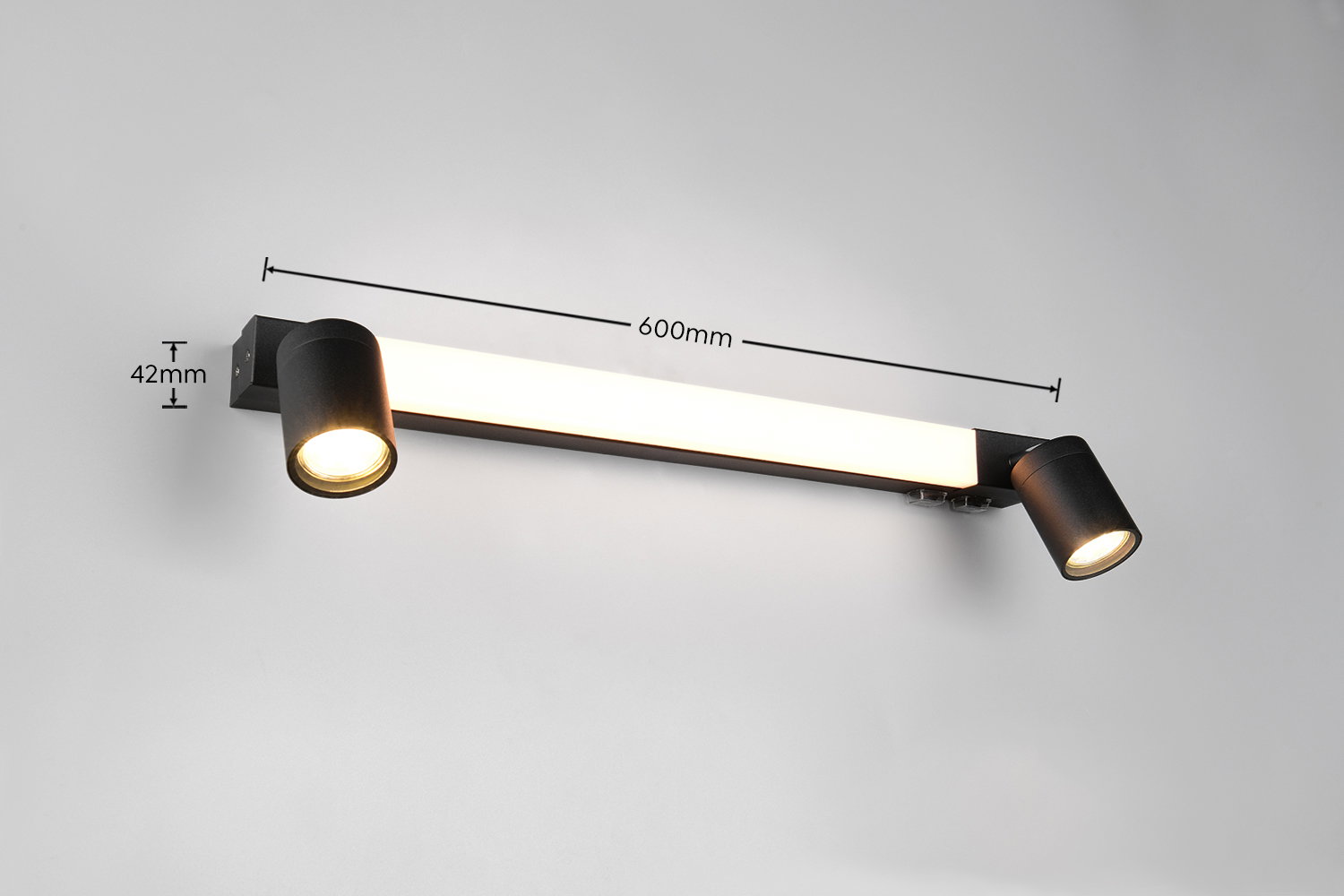 Veidrodžių LED šviestuvas TRIO ENRICO IP44 voniai 6,5W 620lm 2300/3000/4000K + 2xGU10 60cm - 6