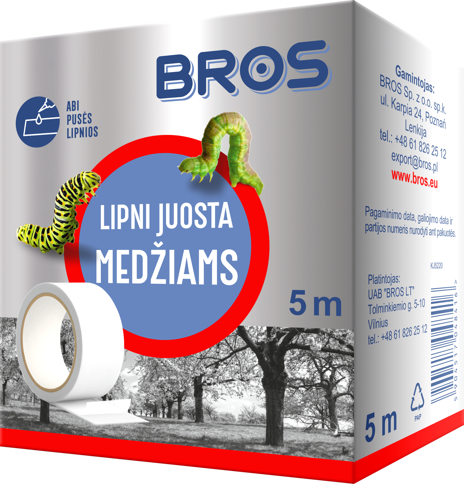 Lipni medžių juostelė-musgaudis BROS-0
