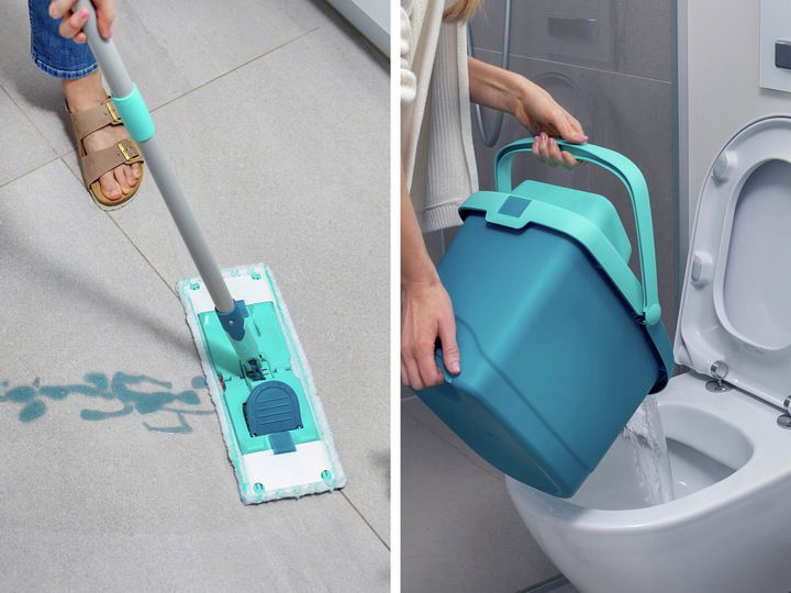 Grindų valymo rinkinys POWERCLEAN M, 33 cm, papildoma šluostė - 6