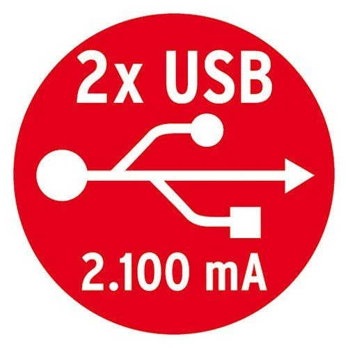 Stalo ilgiklis BRENNENSTUHL, 2 lizdai + 2 USB (2.1 A), 1,8 m, 3×1,5 mm², juodas-1
