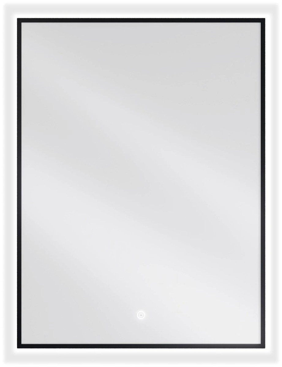 Vonios veidrodis Mexen Erma Black su LED apšvietimu ir šildymo kilimėliu, 60 x 80 cm - 1