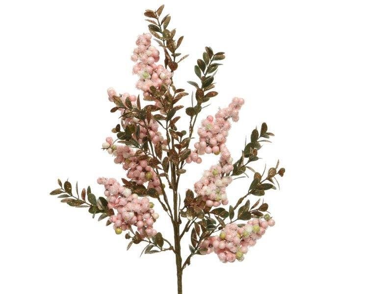 Dirbtinio augalo šakelė BERRIES, rožinės sp., 65 cm., 1 vnt.