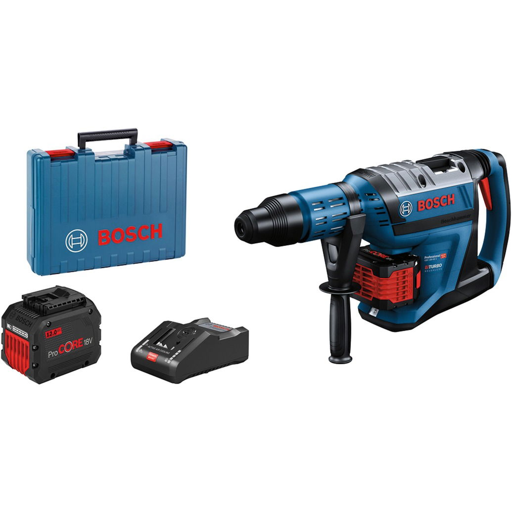 Akumuliatorinis perforatorius BOSCH PRO BITURBO GBH 18V-45 C (2x ProCORE18V 12.0Ah, Bluetooth)-0