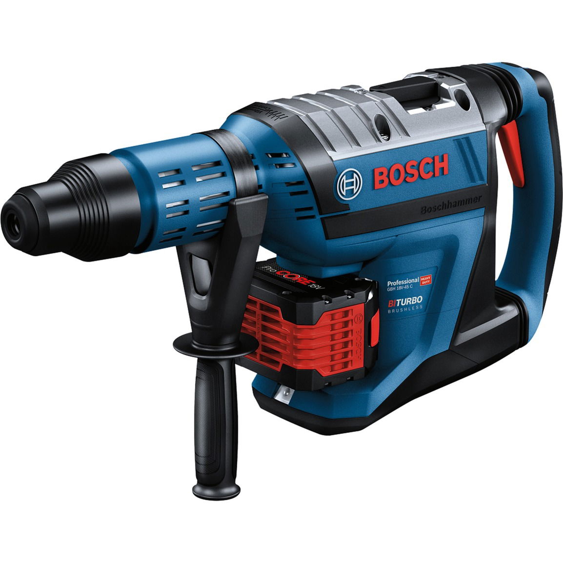 Akumuliatorinis perforatorius BOSCH PRO BITURBO GBH 18V-45 C (2x ProCORE18V 12.0Ah, Bluetooth)-1