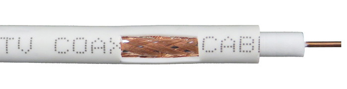 Televizoriaus kabelis RG-690C, varinis centrinis laidininkas, varinis ekranas-0