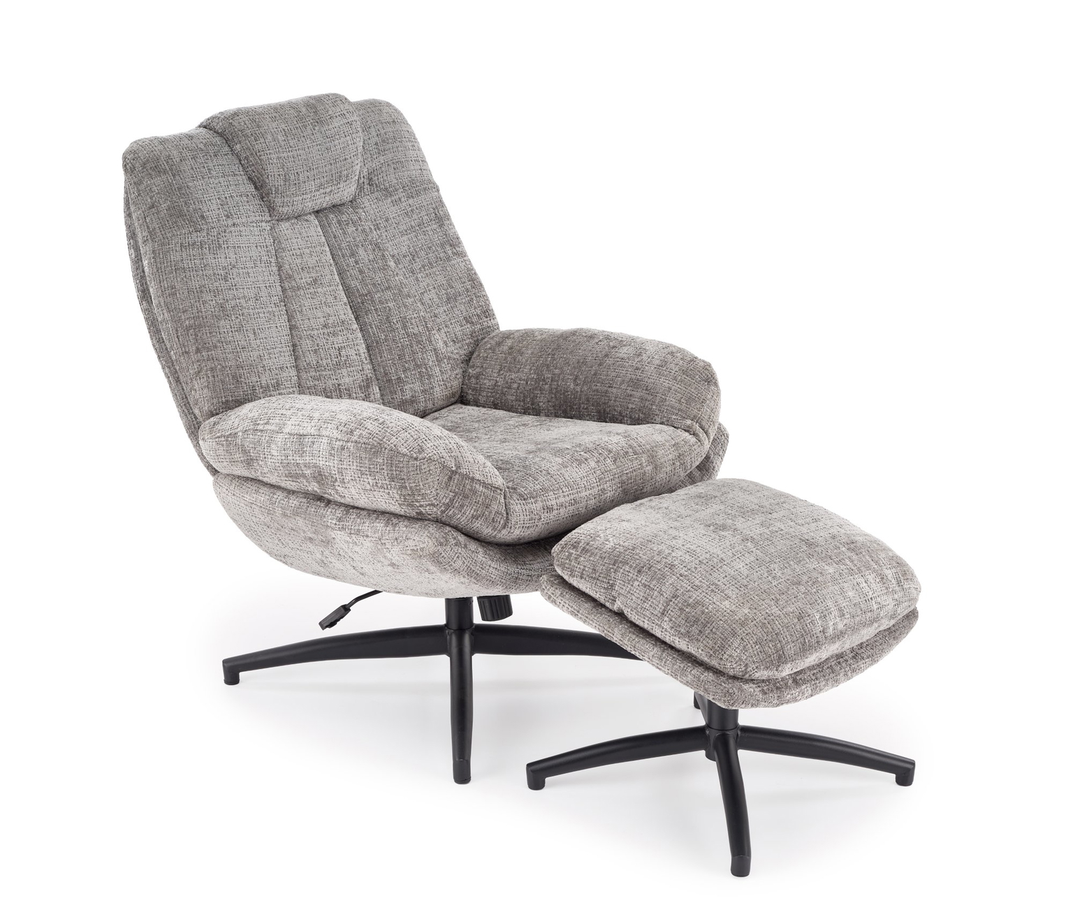 Krėslas su kojų atrama Leisure Furniture Declan, pilka sp., 90 cm x 75 cm x 100 cm-0