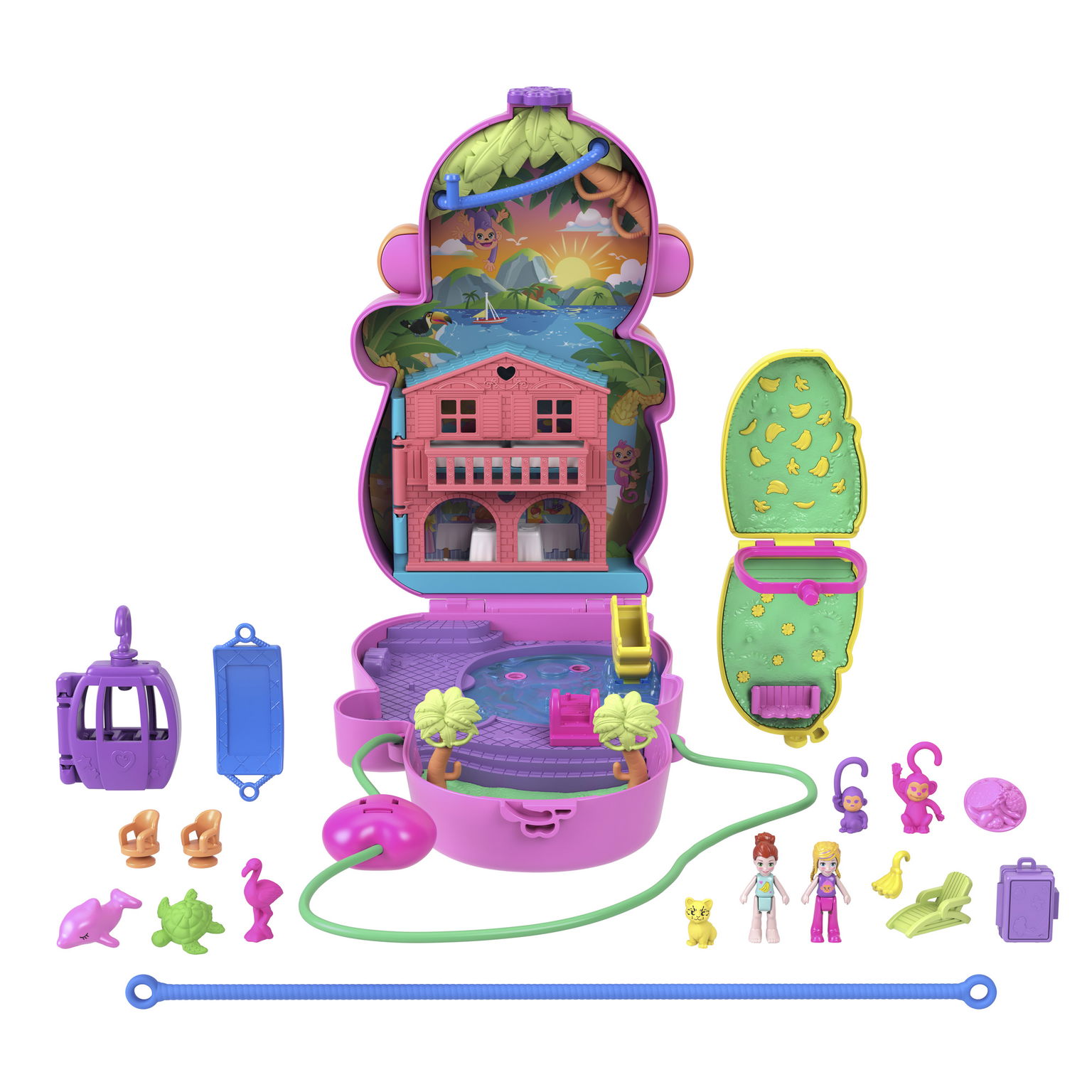 Polly Pocket beždžionėlės pramogų rinkinys - 3